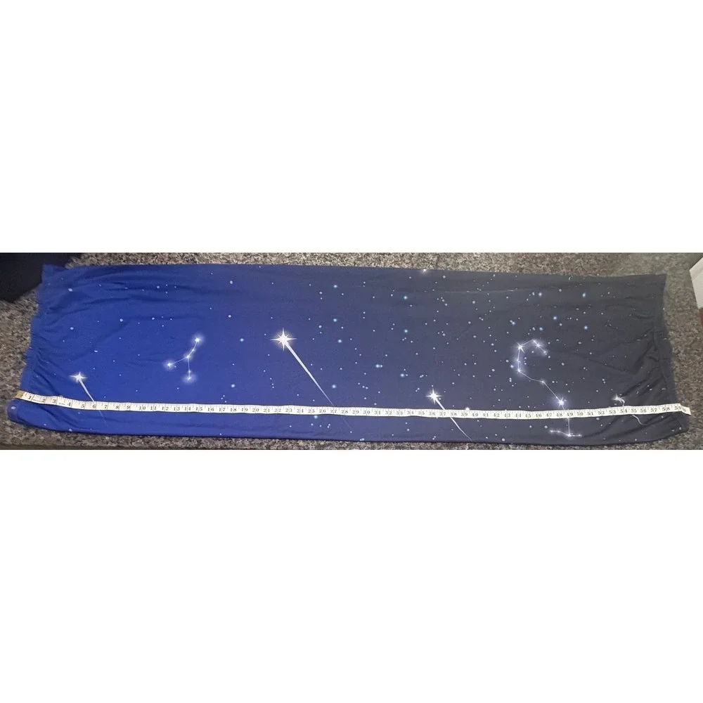 Sensory Compression Sheet‎ Twin Sz Bed Galaxy Star Print Blue Black Tunnel